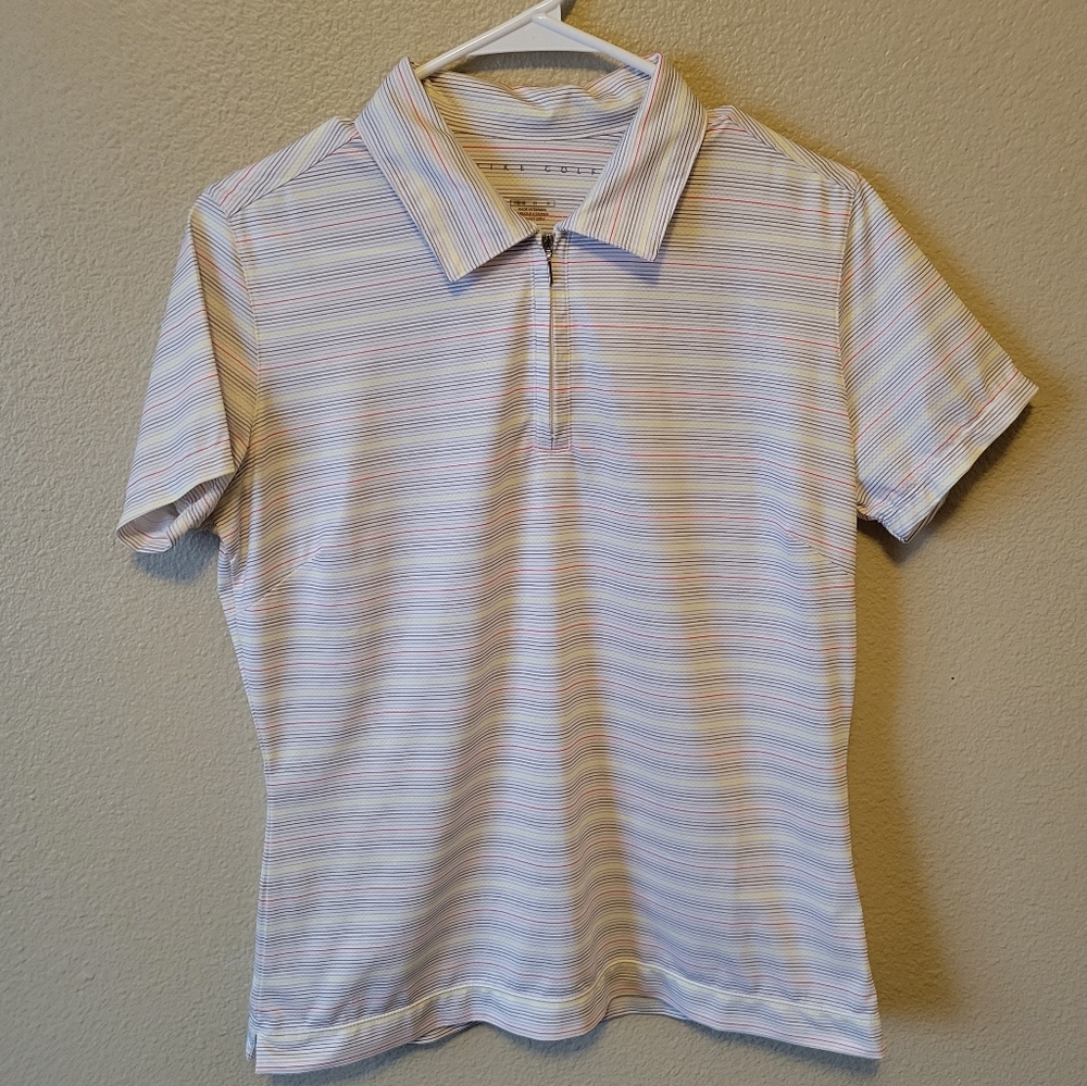 Nike Golf Fit Dry Polo Shirt Top Size M Striped